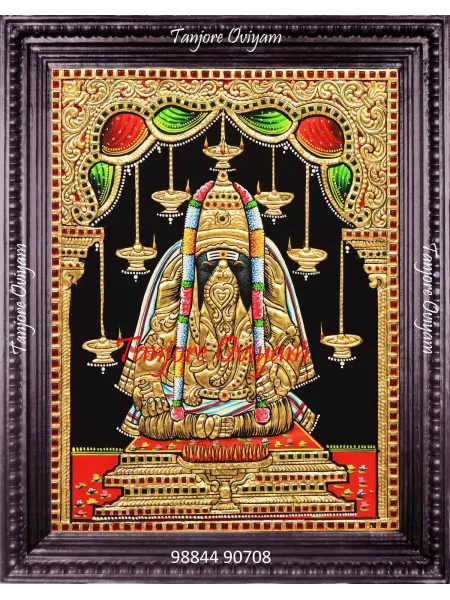 Pillayarpatti Vinayagar Tanjore Painting